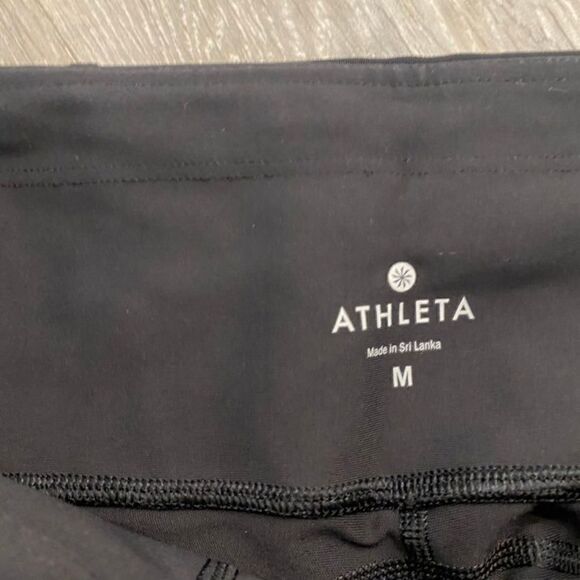 Lot of 2 Athleta Black & Navy Atheltic Leggings Women M - Picture 5 of 5